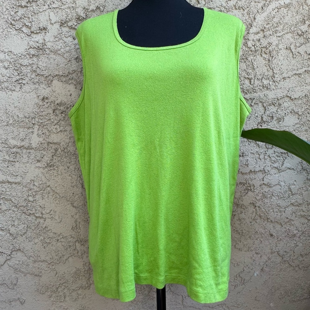 Vintage 90’s Green Apple Plus Size Square Neck Tank Top